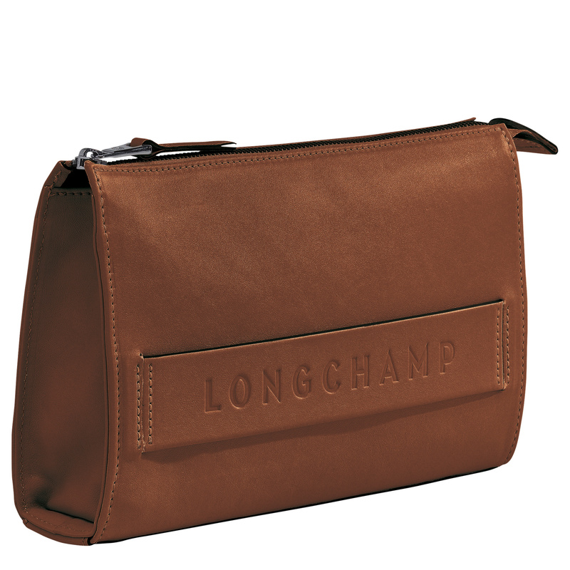 Longchamp 3D 高科技产品手拿包 - 棕色