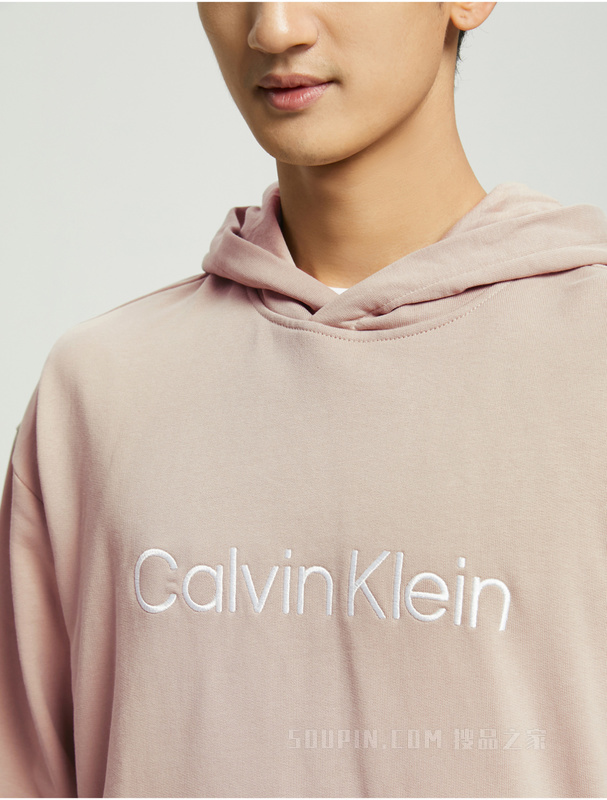 【简约系列】Calvin Klein 22秋冬男女情侣中性宽松连帽卫衣40HM231