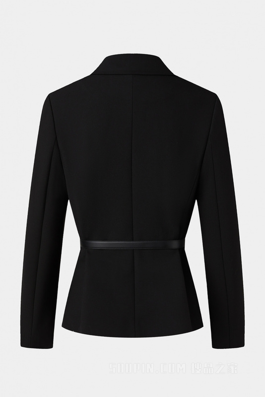 金属Logo腰带西装夹克