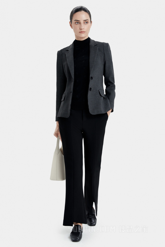 新型格纹干练西装