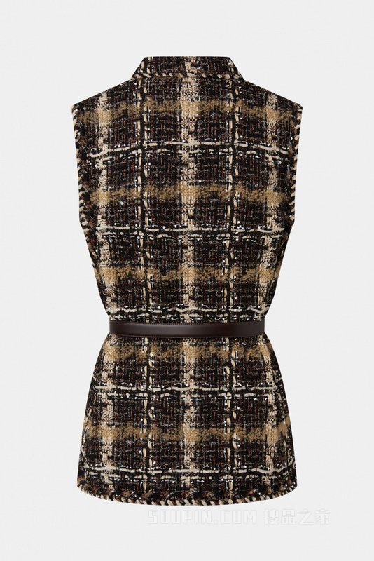 意大利进口精致粗花呢马甲