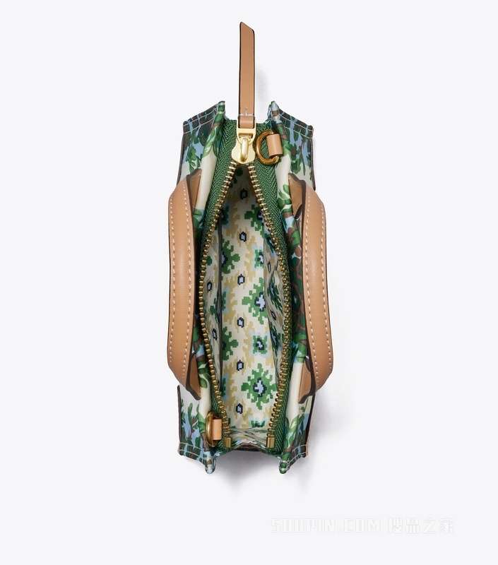 Ella 迷你印花托特包 藤蔓图案