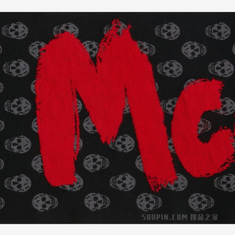 McQueen Graffiti Skull Hybrid 围巾