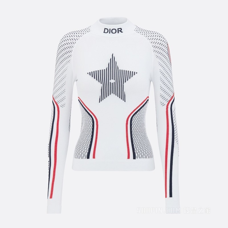 DiorAlps 立领保暖衣 白色科技针织面料三色 Dior Star 图案