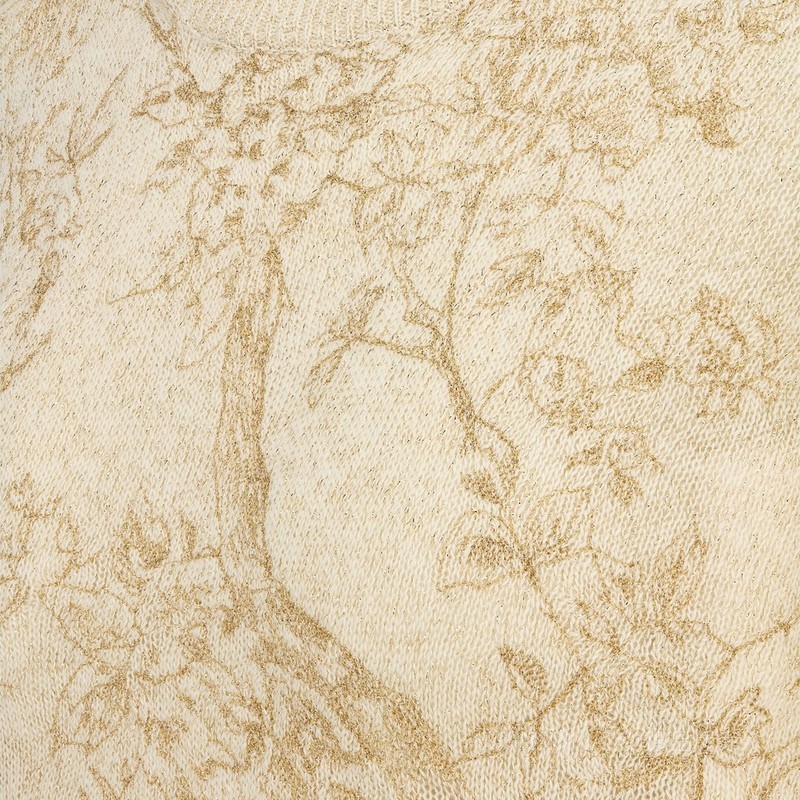 针织衫 金色调山羊绒混纺科技针织面料金属光泽线 Dior Jardin d'Hiver 图案刺绣