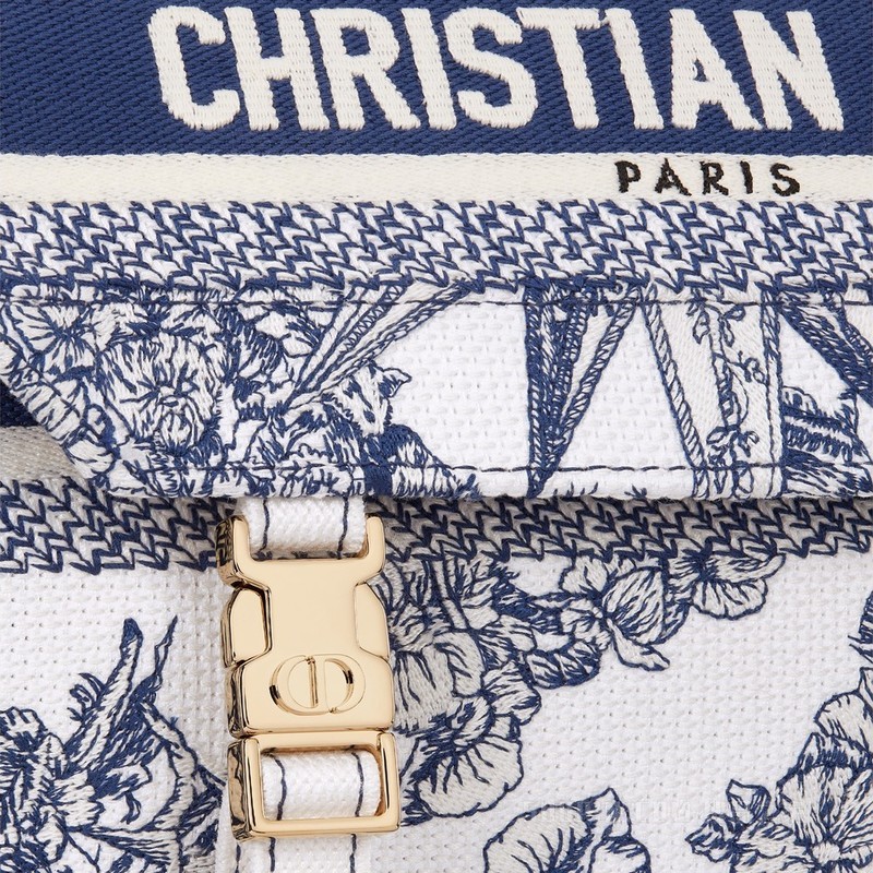 小号 Diorcamp 手袋 蓝色面料多色 Rêve d'Infini 图案刺绣