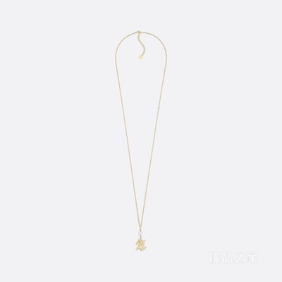 Rêve d'Infini 长款项链 金色饰面金属与白色珍珠