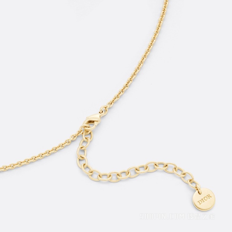 Rêve d'Infini 长款项链 金色饰面金属与白色珍珠