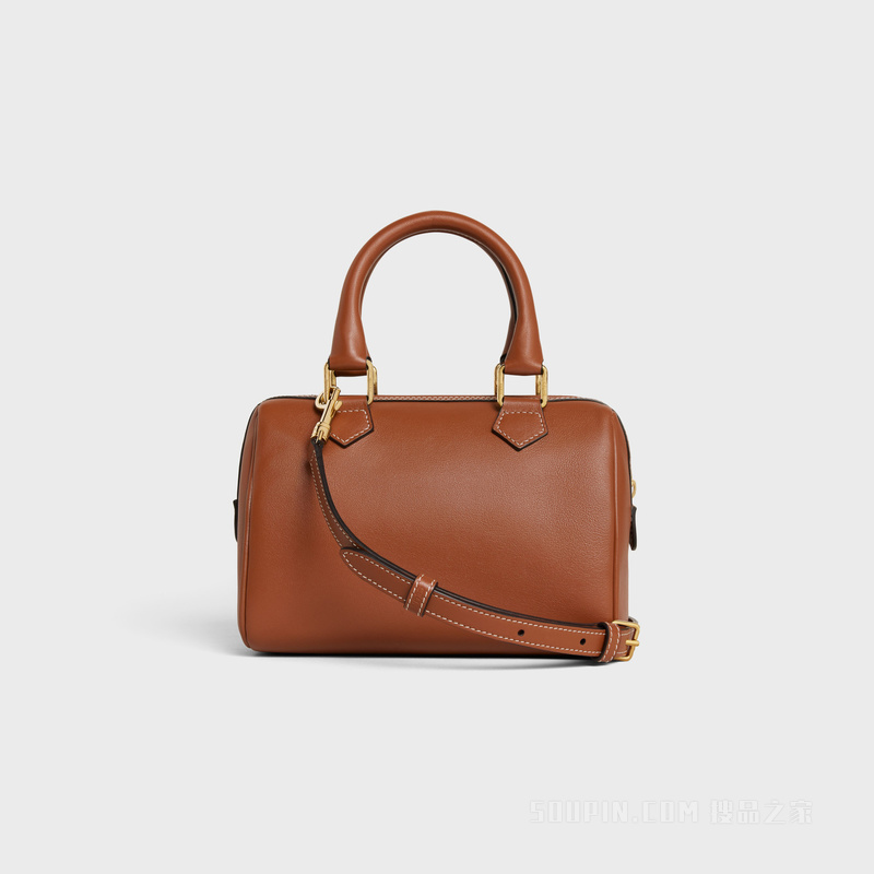 TRIOMPHE小号光滑牛皮革波士顿包 23879