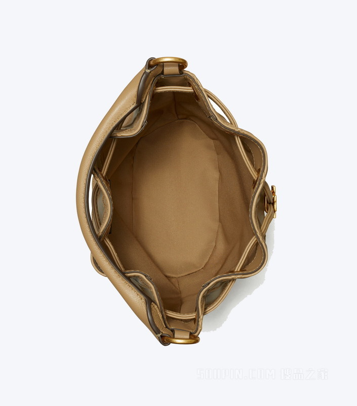 Fleming 小号软皮水桶包 砾石棕