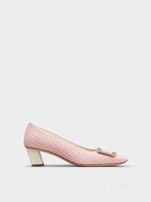 Belle Vivier 金属扣织物高跟鞋 彩色