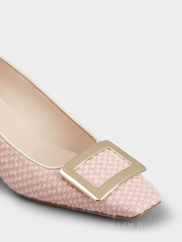 Belle Vivier 金属扣织物高跟鞋 彩色