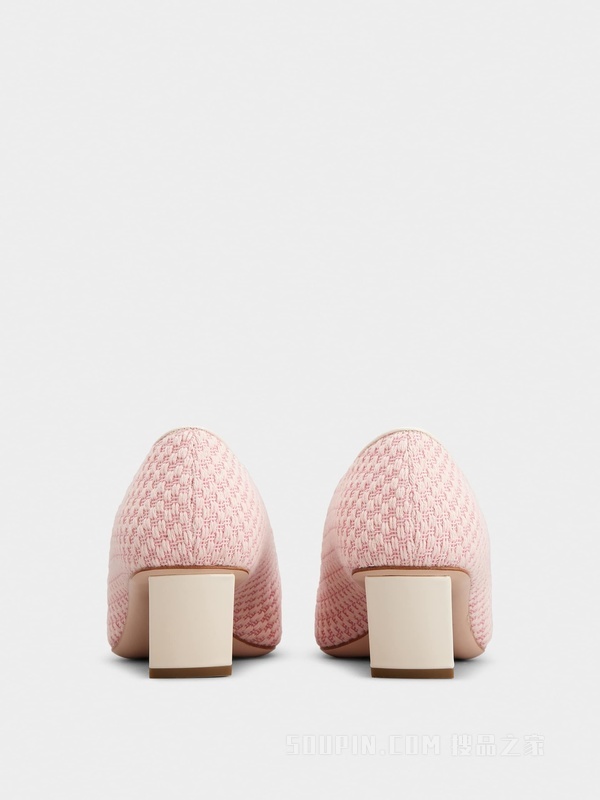 Belle Vivier 金属扣织物高跟鞋 彩色