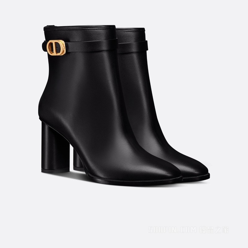 Dior Empreinte 带跟及踝靴 黑色牛皮革