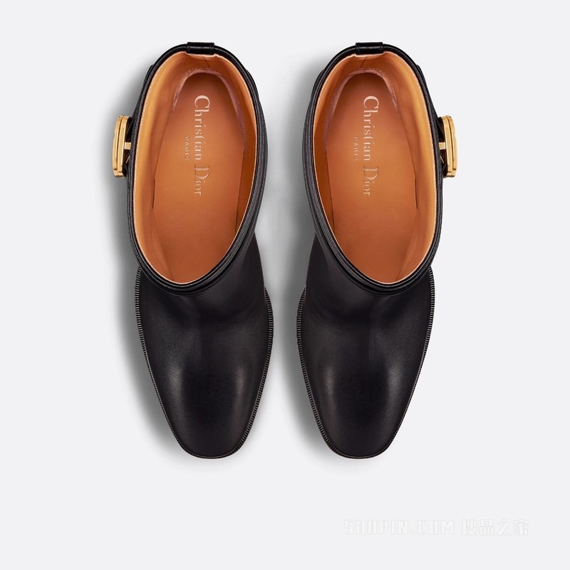 Dior Empreinte 带跟及踝靴 黑色牛皮革