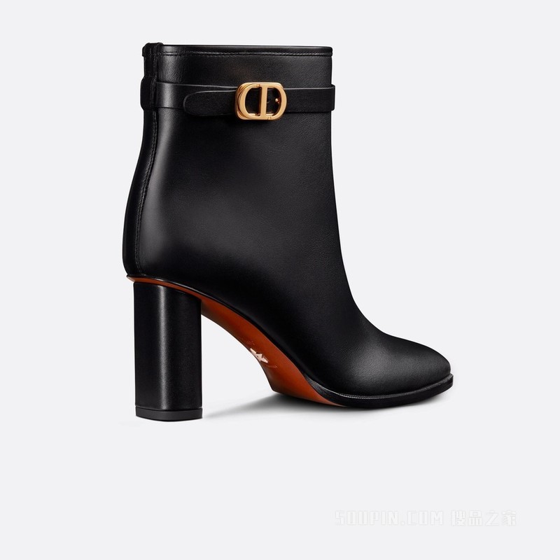 Dior Empreinte 带跟及踝靴 黑色牛皮革