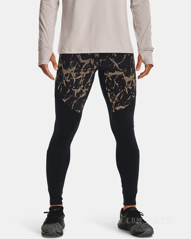 男士UA Out The Cold跑步紧身裤