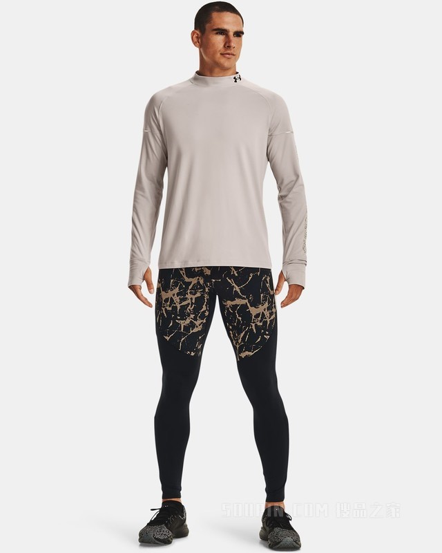 男士UA Out The Cold跑步紧身裤