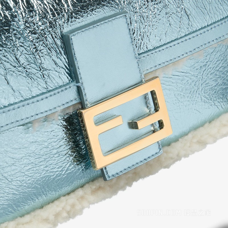 Baguette手袋 浅蓝色金银线羊皮Re-Edition限定手袋