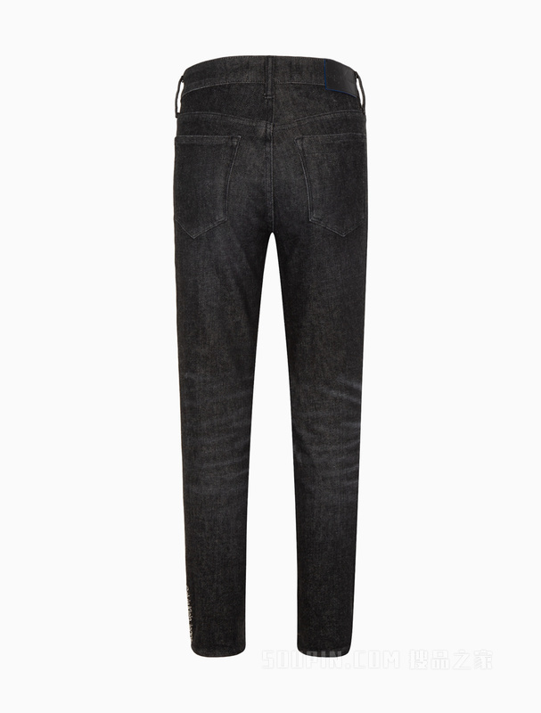 Calvin Klein 22秋冬新款女士含羊绒刺绣高腰紧身九分牛仔裤J220923