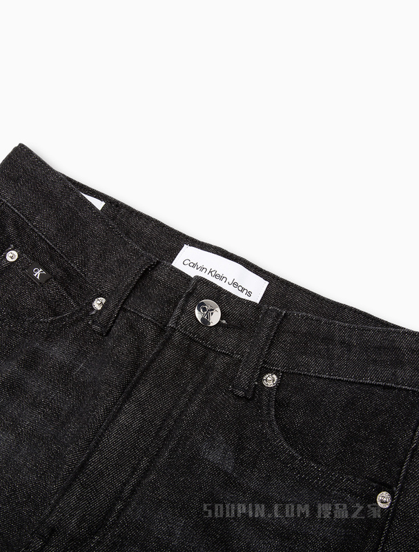 Calvin Klein 22秋冬新款女士含羊绒刺绣高腰紧身九分牛仔裤J220923