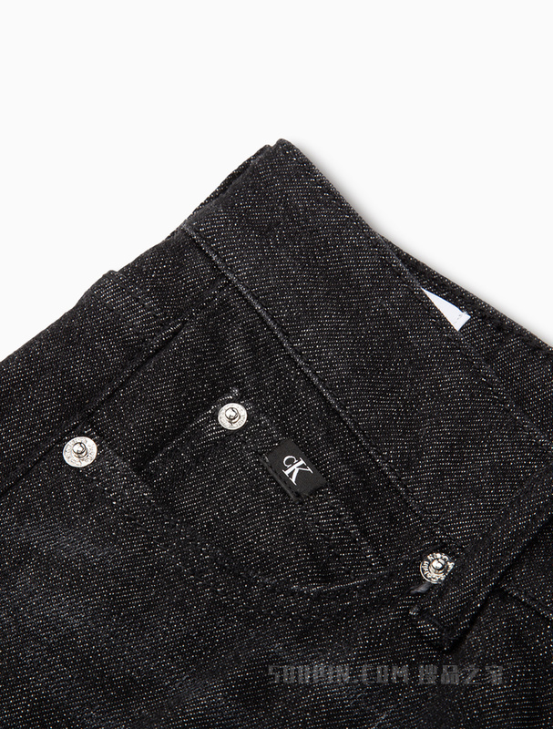 Calvin Klein 22秋冬新款女士含羊绒刺绣高腰紧身九分牛仔裤J220923