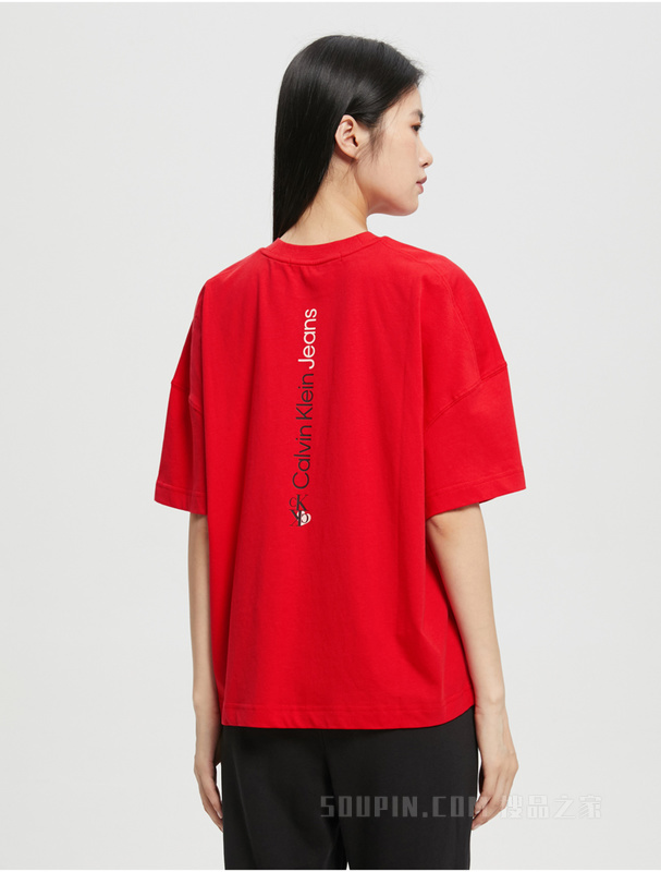 【情侣系列】Calvin Klein 22早秋新款男女情侣中性纯棉透气短袖T恤J219687