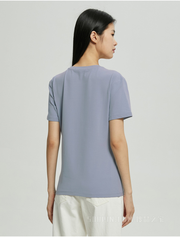 Calvin Klein 22早秋新款女士时尚重叠LOGO圆领透气修身短袖T恤J219704