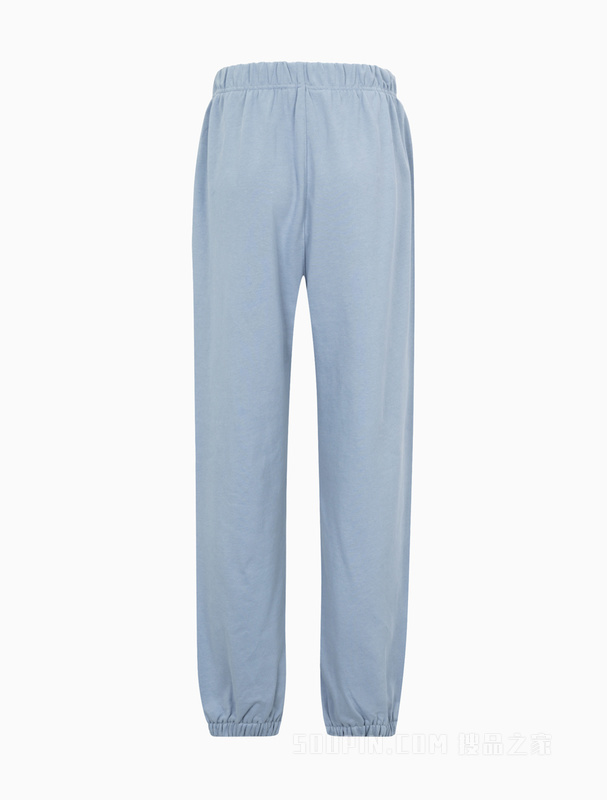 Calvin Klein 22秋冬女士舒适纯棉交叠LOGO宽松束脚卫裤休闲裤J219665