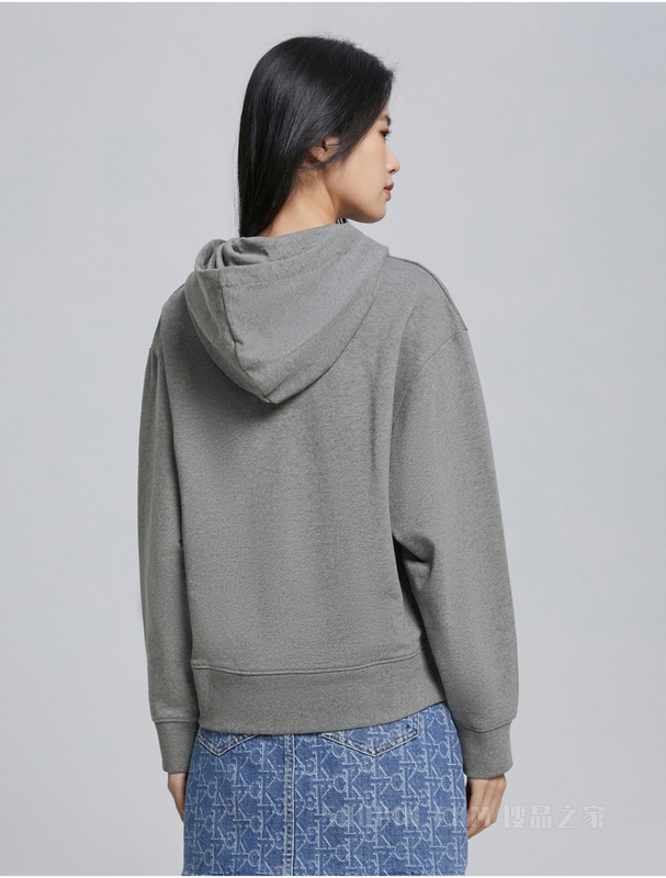 【简约系列】Calvin Klein 22秋冬男女情侣中性纯棉连帽卫衣40WH106