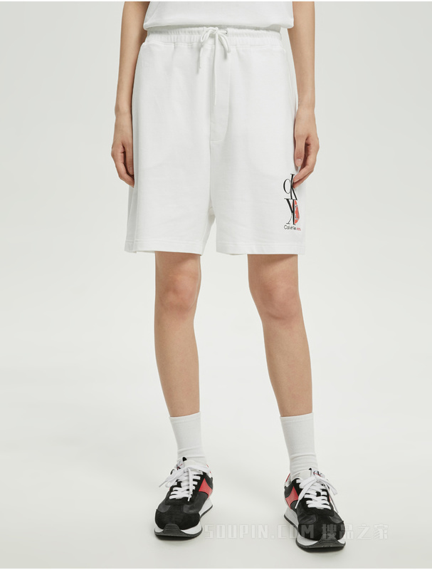 【情侣系列】Calvin Klein 22早秋新款男女情侣中性透气纯棉短裤J400173