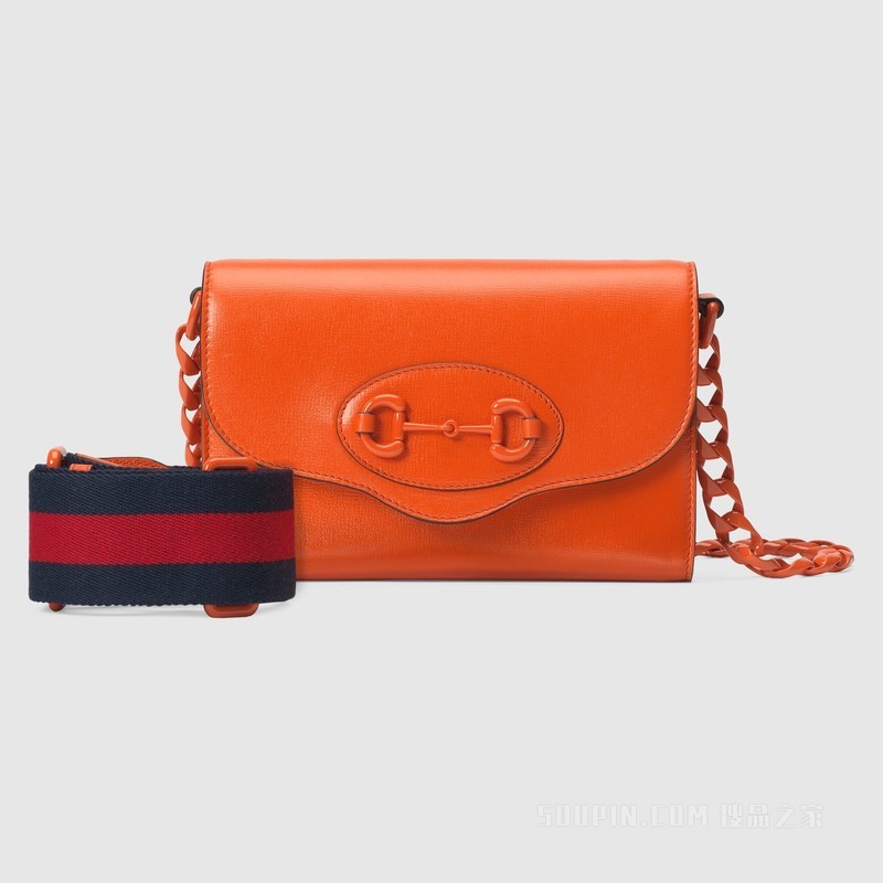 Gucci Horsebit 1955系列迷你手袋 橙色皮革