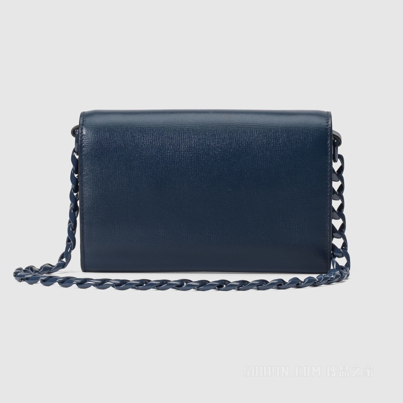 Gucci Horsebit 1955系列迷你手袋 蓝色皮革