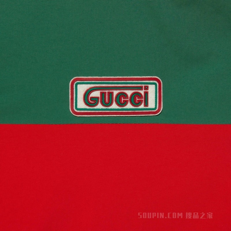饰Gucci兜帽夹克 红色和绿色