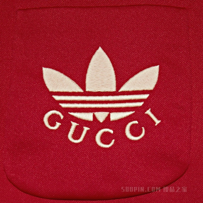 adidas x Gucci联名系列针织夹克 红色