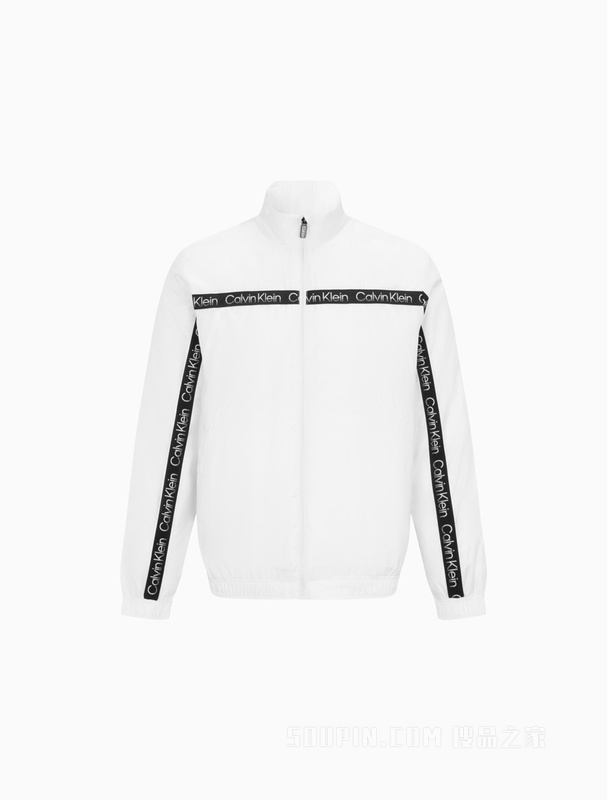 Calvin Klein 22秋冬新款男士时尚拉链立领LOGO织带保暖夹棉外套4MF2O502