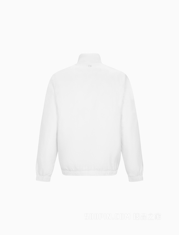 Calvin Klein 22秋冬新款男士时尚拉链立领LOGO织带保暖夹棉外套4MF2O502