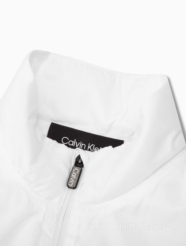 Calvin Klein 22秋冬新款男士时尚拉链立领LOGO织带保暖夹棉外套4MF2O502