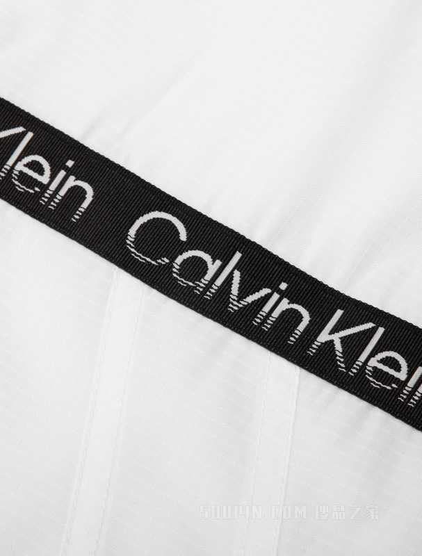 Calvin Klein 22秋冬新款男士时尚拉链立领LOGO织带保暖夹棉外套4MF2O502