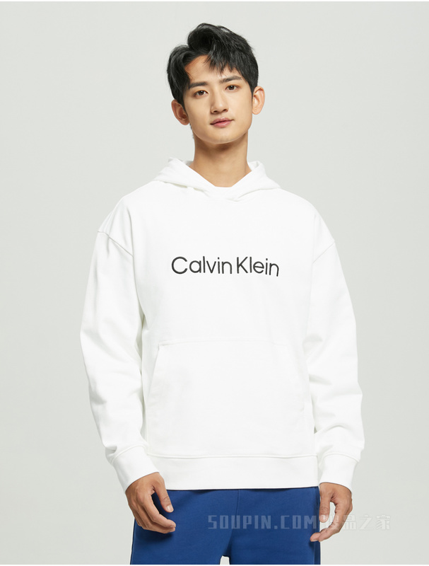 【简约系列】Calvin Klein 22秋冬男女情侣中性宽松连帽卫衣40HM231