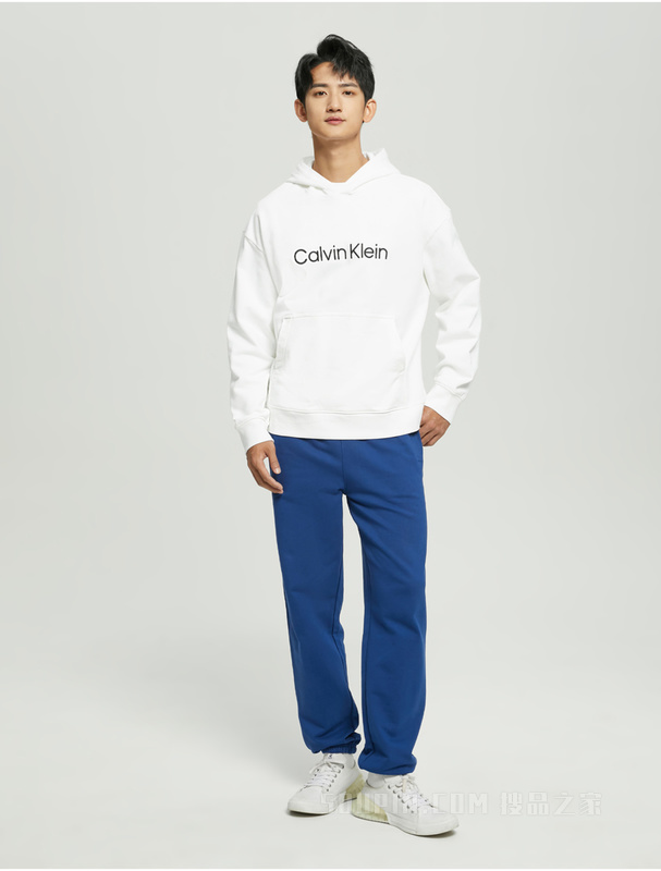 【简约系列】Calvin Klein 22秋冬男女情侣中性宽松连帽卫衣40HM231