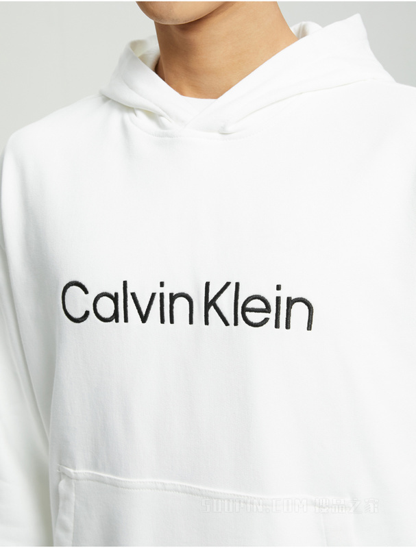 【简约系列】Calvin Klein 22秋冬男女情侣中性宽松连帽卫衣40HM231