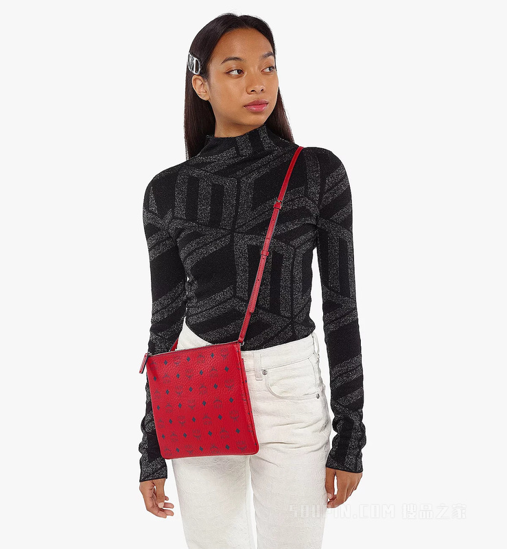 Medium Crossbody Pouch in Visetos Original