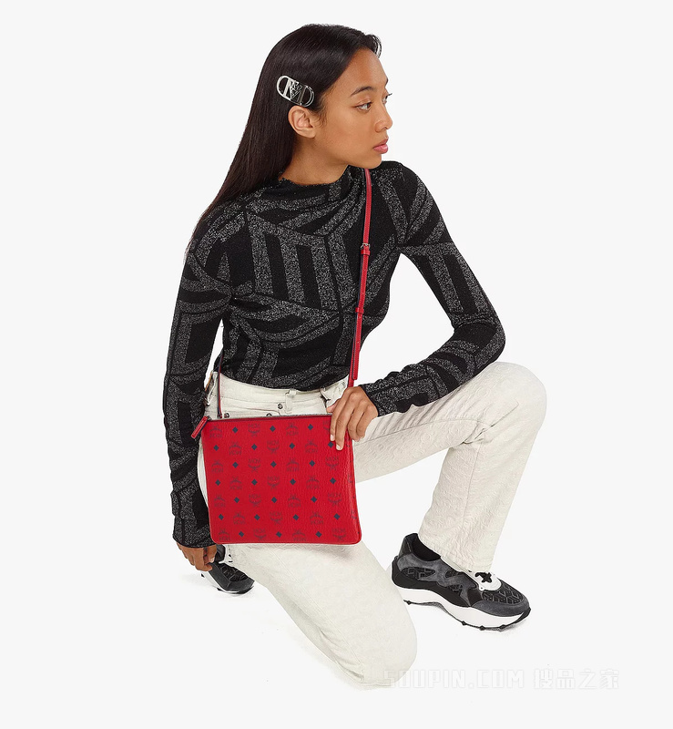 Medium Crossbody Pouch in Visetos Original