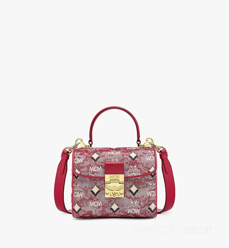Small Vintage Jacquard Monogram Satchel包