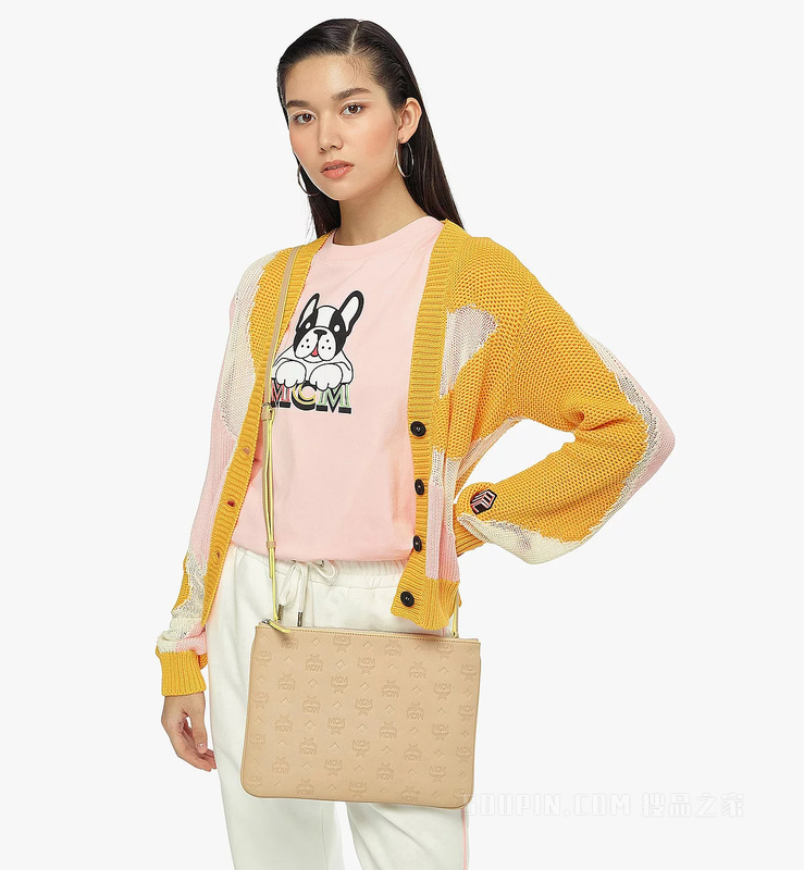 Medium Aren Crossbody Pouch in Monogram Leather