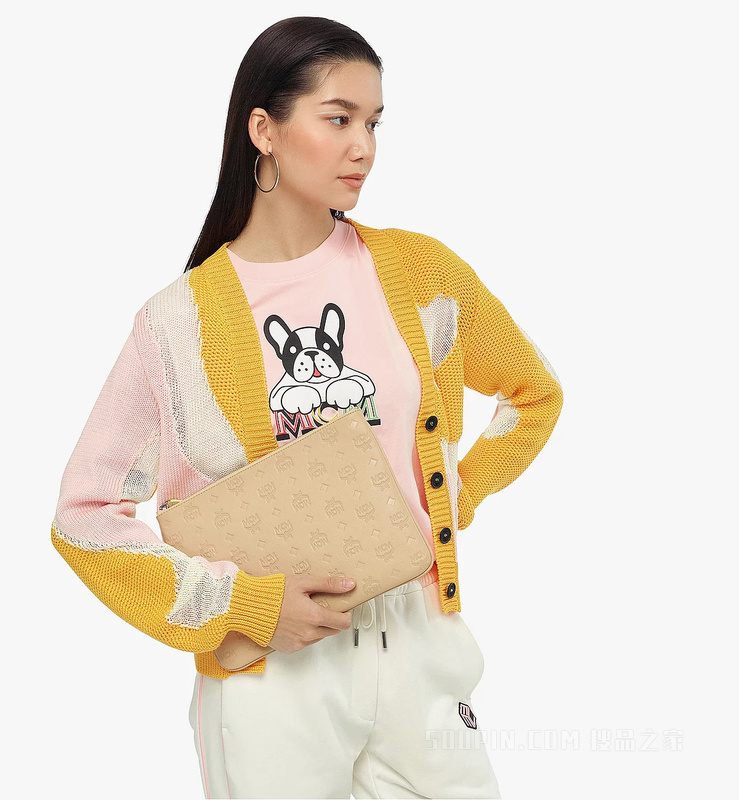 Medium Aren Crossbody Pouch in Monogram Leather