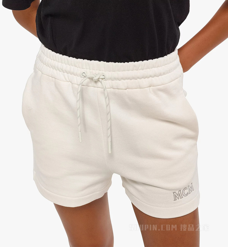 女士Essentials Logo有机棉运动短裤