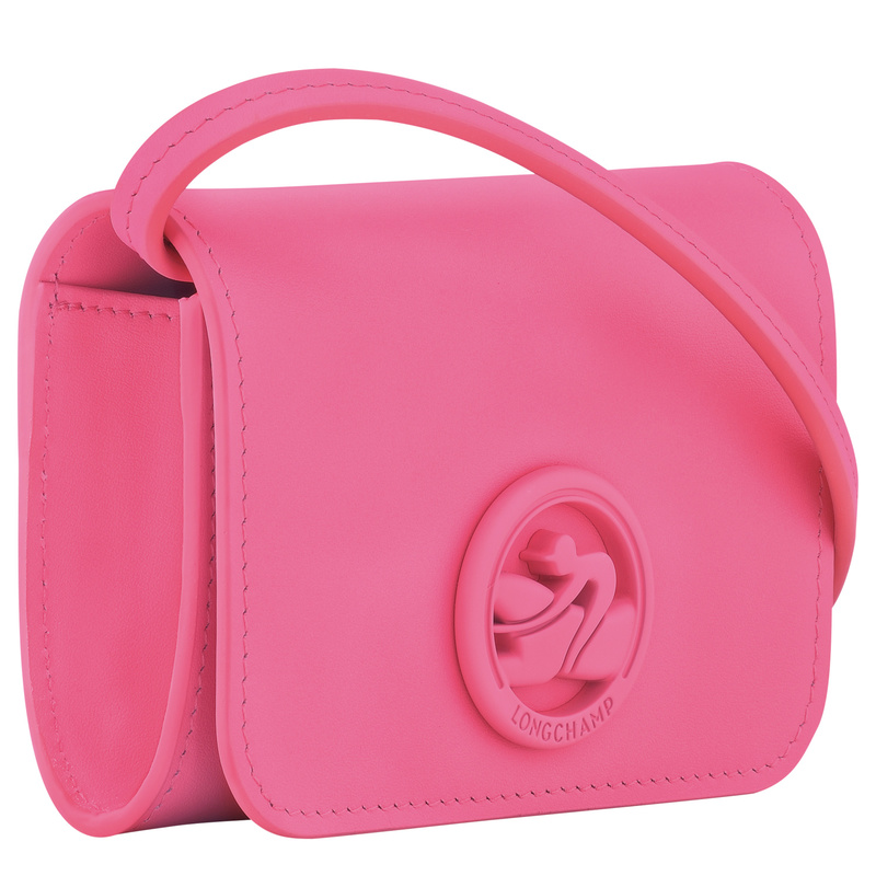 Box-Trot 零錢包搭配皮革滾邊 - 粉红色