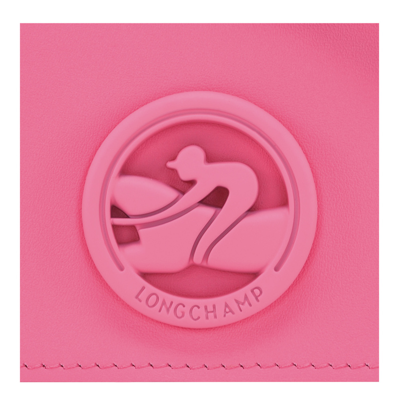 Box-Trot 零錢包搭配皮革滾邊 - 粉红色